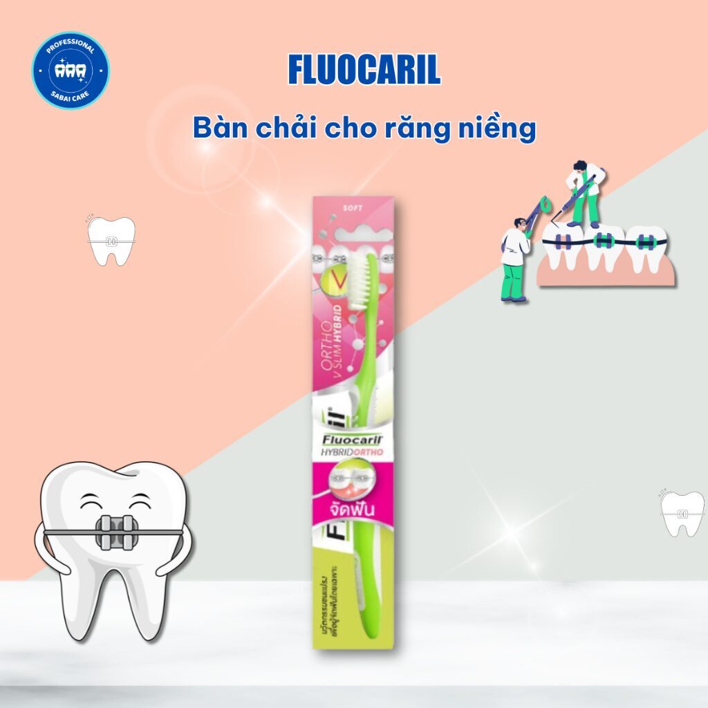 Bàn chải Fluocaril Hybrid Ortho cho răng niềng