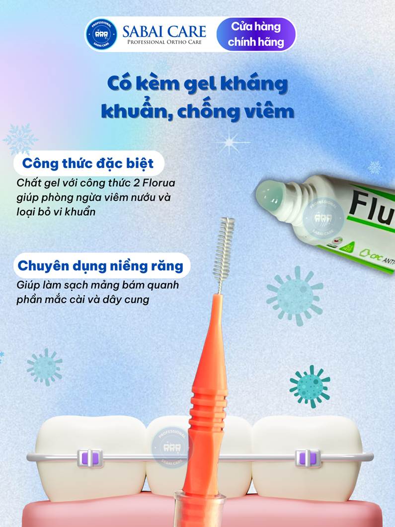 Sử dụng gel vệ sinh kèm bàn chải kẽ